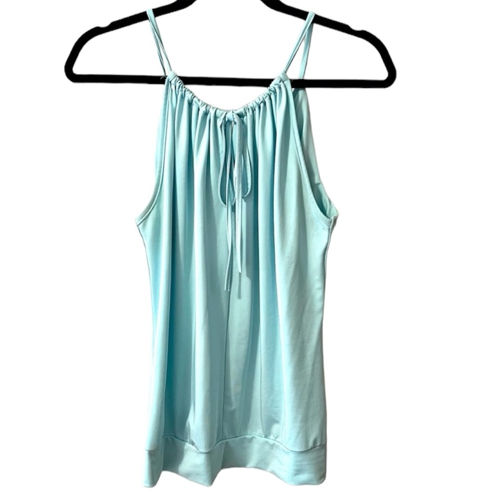 Y2K Halter top sky blue tank ties at neckline size S